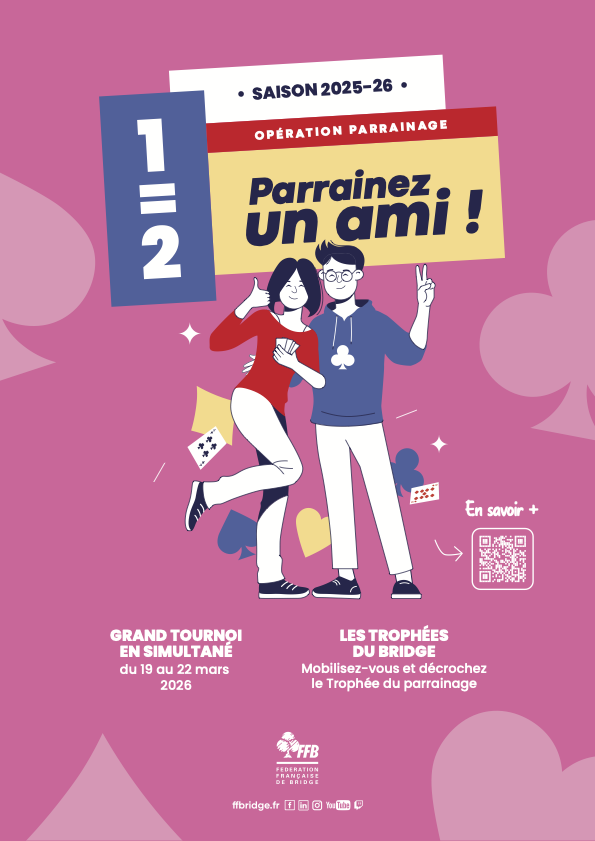 Tournoi national « 1 = 2 : parrainez un ami ! » – du 19 au 22 mars 2026